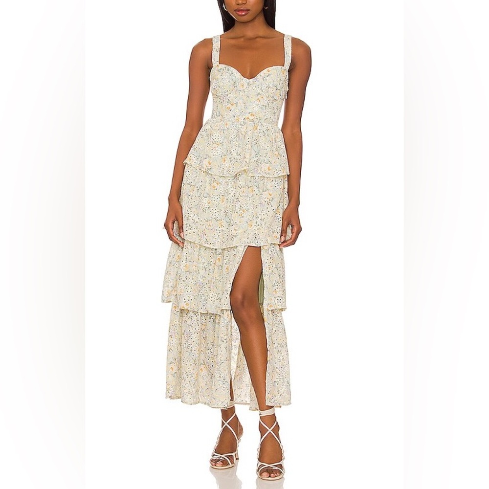 ASTR The Label Midsummer Dress – XS – Light Mint Multi Floral